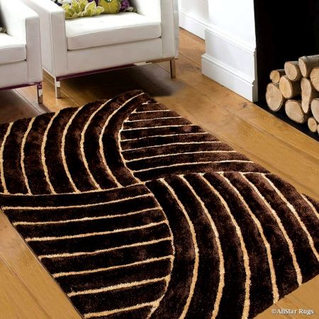 Modern Brown Geometric Dining Mat